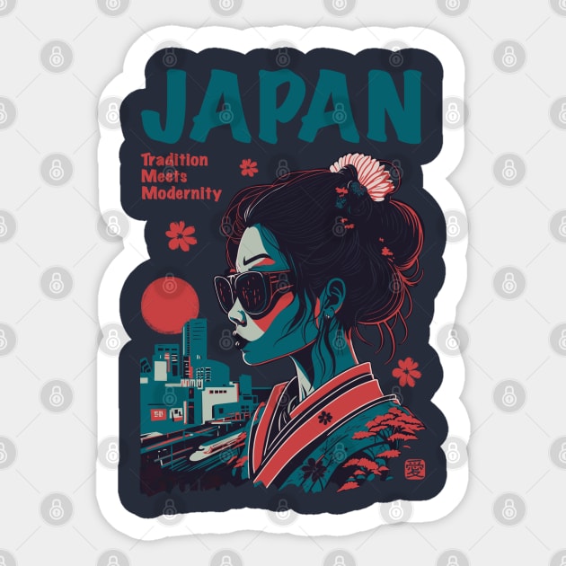 Journey to Japan Sticker by BAJAJU